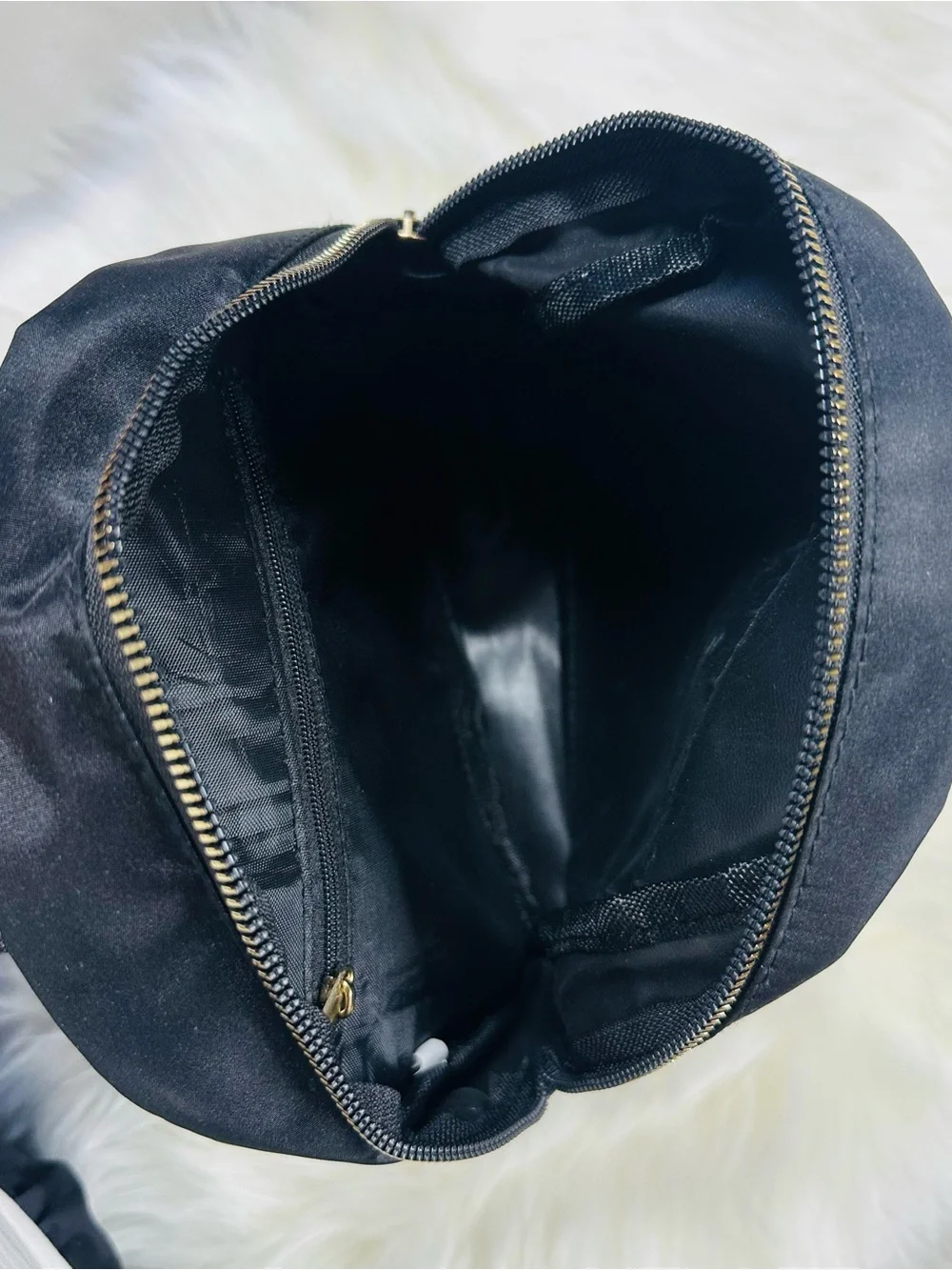 Black Kids Mini Backpack with Gold Zip Accent